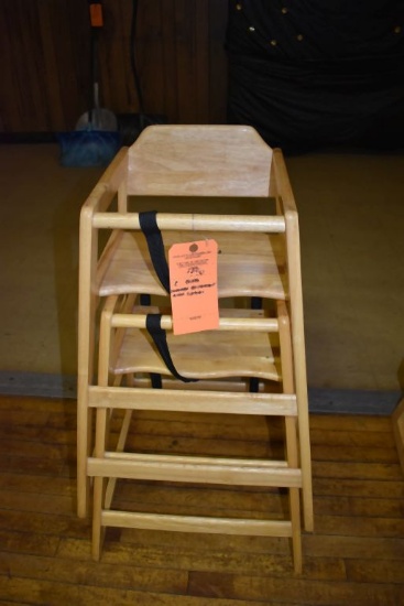 (2) ROYAL WOODEN RESTAURANT HIGH CHAIRS