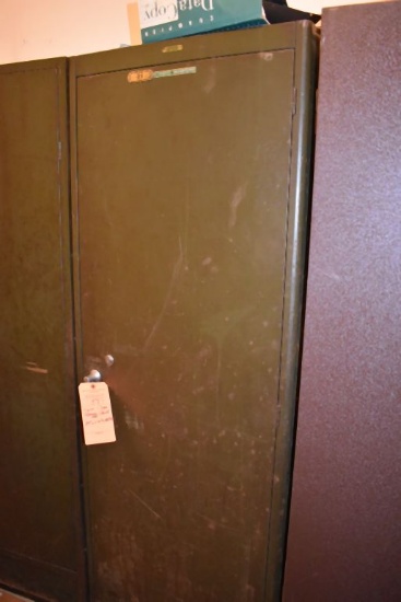 LYON ONE DOOR METAL STORAGE CABINET, 24"L x 18"D x 66"H