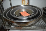 (7) MISC. SIZE STAINLESS STEEL BOWLS - UP TO 19