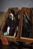 (2) CARDBOARD BOXES WITH LARGE ASSORTMENT OF KNIVES,