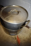 (2) STAINLESS STEEL POTS - (1) HAS A LID,