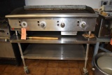 CECILWARE PRO COOKTOP ON STAINLESS TABLE ON CASTER,