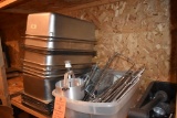 (22) INSERTS AND (3) BINS OF MISC. COOKING ITEMS