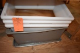 (4) PLASTIC BINS/TUBS