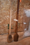 (2) WOOD PADDLES