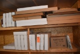 ALL ITEMS IN THIS AREA, BOXES, FOOD TRAYS, ETC.