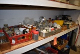 HARDWARE, WIRE AND MISC. ON THIS 8' SECTION OF SHELVING,