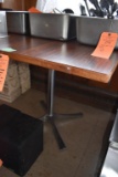 PEDESTAL TABLE WITH ROUND BASE, FORMICA TOP,