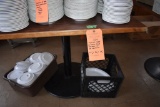 PEDESTAL TABLE WITH ROUND BASE, FORMICA TOP,
