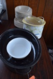 CHINA PLATTERS AND BOWLS, RIVAL CROCK POT AND