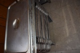 (9) CHAFING DISH STANDS WITH SHALLOW INSERTS AND