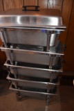 (5) CHAFING DISH STANDS WITH DEEP INSERTS