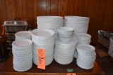 CONTENTS OF TABLE AND UNDERNEATH; PLASTIC PLATES,