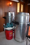 (2) STAINLESS ELECTRIC COFFEE POTS, FILTERS AND