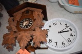 BAVARIAN STYLE KOO-KOO CLOCK, WEIGHTS MISSING AND