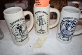 (3) HOLIDAY FOLK FAIR CERAMIC MUGS - SWISS, POLISH,