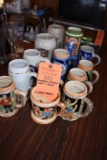 ASSORTED CERAMIC BEER STEINS