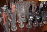 ASSORTED GLASS BEER GLASSES - BOTTLES, PILSNER,