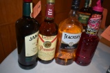 (4) BOTTLES; TEACHERS WHISKEY, JAMESON, PREMIUM