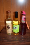 (3) BOTTLES; TITO'S, GRENADINE, ZING ZANG,