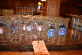 (25) HEAVY GLASS BEER MUGS - SPATEN, WIEHENSTEPHAN