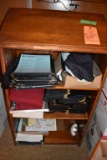 WOODEN MAITRE D STAND WITH THREE SHELVES, -