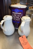 WEST BEND ELECTRIC COFFEE POT AND (2) CARAFES,