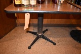 PEDESTAL TABLE, WOODGRAIN TOP, NO CONTENTS, 36