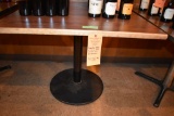 PEDESTAL TABLE, WOODGRAIN TOP, NO CONTENTS, 36