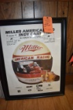 MILLER AMERICAN 200 INDY CARS SIGN, 31