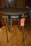(5) CHROME WAITRESS TRAY STANDS WITH TRAYS