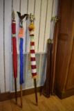 U.S., WISC., CANADIAN FLAGS ON HONOR GUARD POLES
