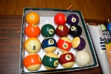 PARTIAL SET OF NEW POOL BALLS, **MISSING 2 BALL**