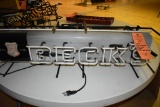 BECK'S NEON WINDOW LIGHT, ON/OFF CHAIN IS MISSING,
