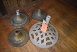 (4) METAL FLAG POLE HOLDERS