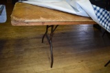 TABLE WITH FOLDING LEGS, (ROUGH SHAPE), 8'L x 30