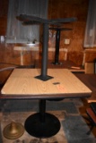PAIR OF SQUARE PEDESTAL TABLES, 36