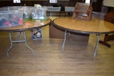 LOT OF (2) 5' DIAMETER BANQUET TABLES, NO CONTENTS