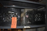 (2) PLASTIC TOTES ON THIS SHELF FULL OF GLASS BEER MUGS