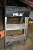 KELLER TWO STEP STEP LADDER, ALUMINUM