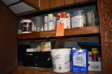 CONTENTS OF THIS CABINET, PAINT SUPPLIES, ETC.