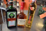 (3) BOTTLES OF JAGERMEISTER APPLE LIQUER WHISKEY,
