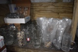 ALL ITEMS ON THIS SHELF; GLASSES, MUGS,