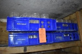 (4) BLUE BINS OF PLASTIC MUGS