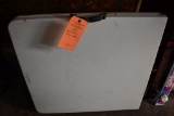 WHITE PLASTIC FOLDING TABLE