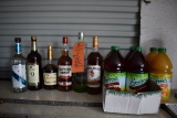 (6) BOTTLES; SEAGRAMS, HENNESSY, SOUTHERN COMFORT,
