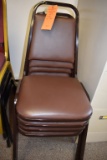 (4) BROWN VINYL CHAIRS
