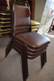 (4) BROWN VINYL CHAIRS
