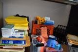 ALL ITEMS ON THIS DESK, PAPER, CLIP BOARDS, ETC.
