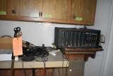 PEAVEY XR 6000 MIXER AMP, CORDS, MIC STANDS, MIC AND